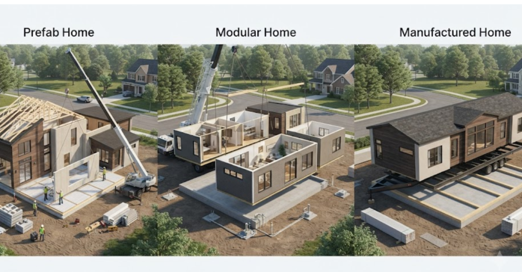 Prefab vs Modular vs Manufactured Homes in CA