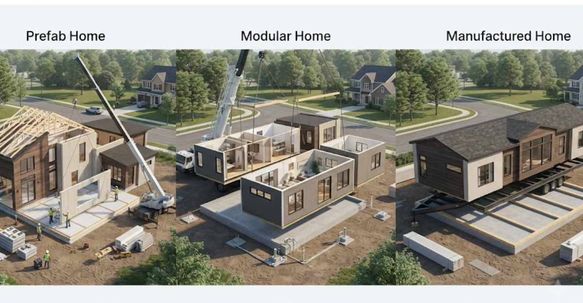 Prefab vs Modular vs Manufactured Homes in CA